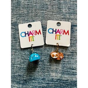 New! Charm It! Lil' Jelly Charm Gold Sloth Pink Heart Blue Jellyfish